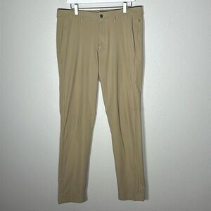 Lululemon Commission Slim Warpstreme Pants Men’s 34 X 31” Sand Stretch M5439S